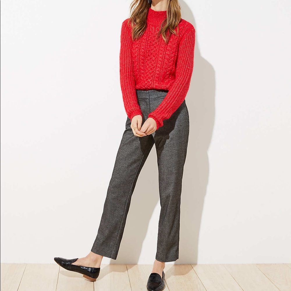NWT Petite Flannel Slim Pencil Pants with Stretch Waist